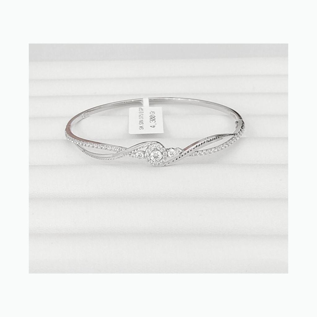 Gelang Oval putih kadar 375