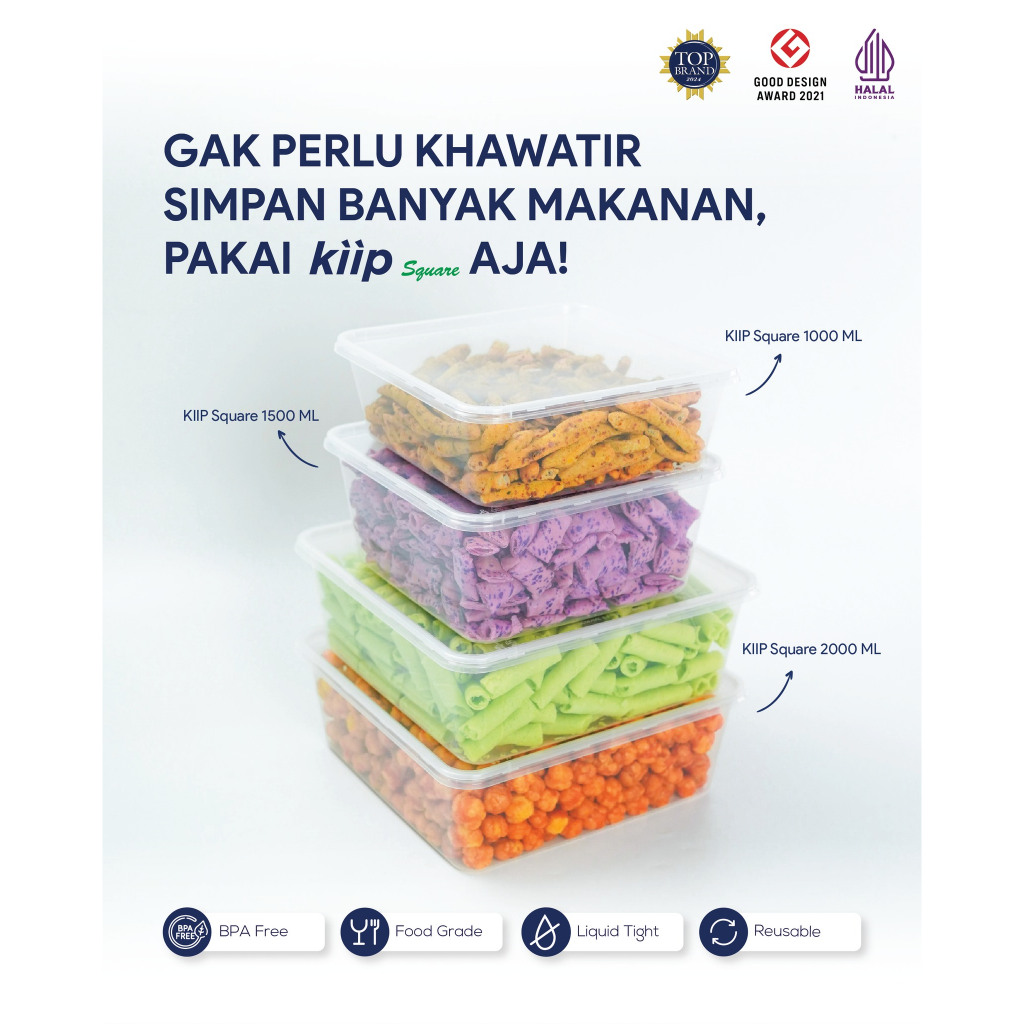 Food Container Square/ Kotak Makan Plastik/ Thinwall Kotak/ Thinwall KIIP, KCS, SPARTA, DM, KLIR
