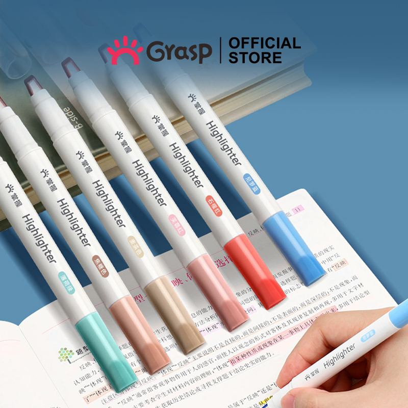 

GRASP Highlighter Marker Pen Dual Tip Penanda Journal Planner Stabilo Marker Window Tip HLS001