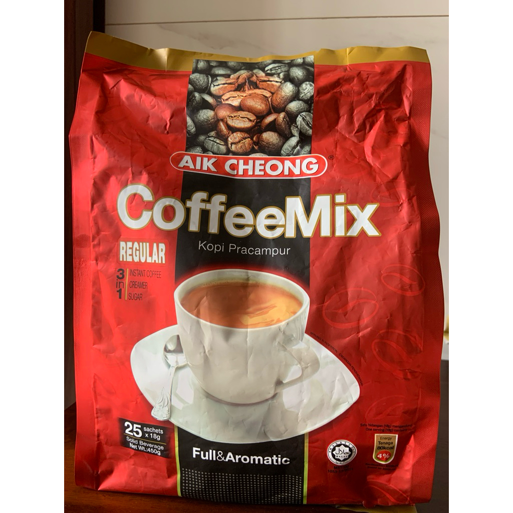 

Aik cheong coffeemix 3in1 regular, 25 sachets x 18 gr