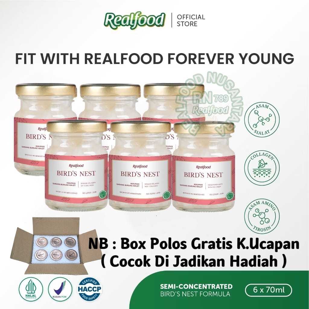 

Realfood Forever Young Kolagen 6 Botol Box Polos ( Minuman Sarang Burung Walet ) RN789