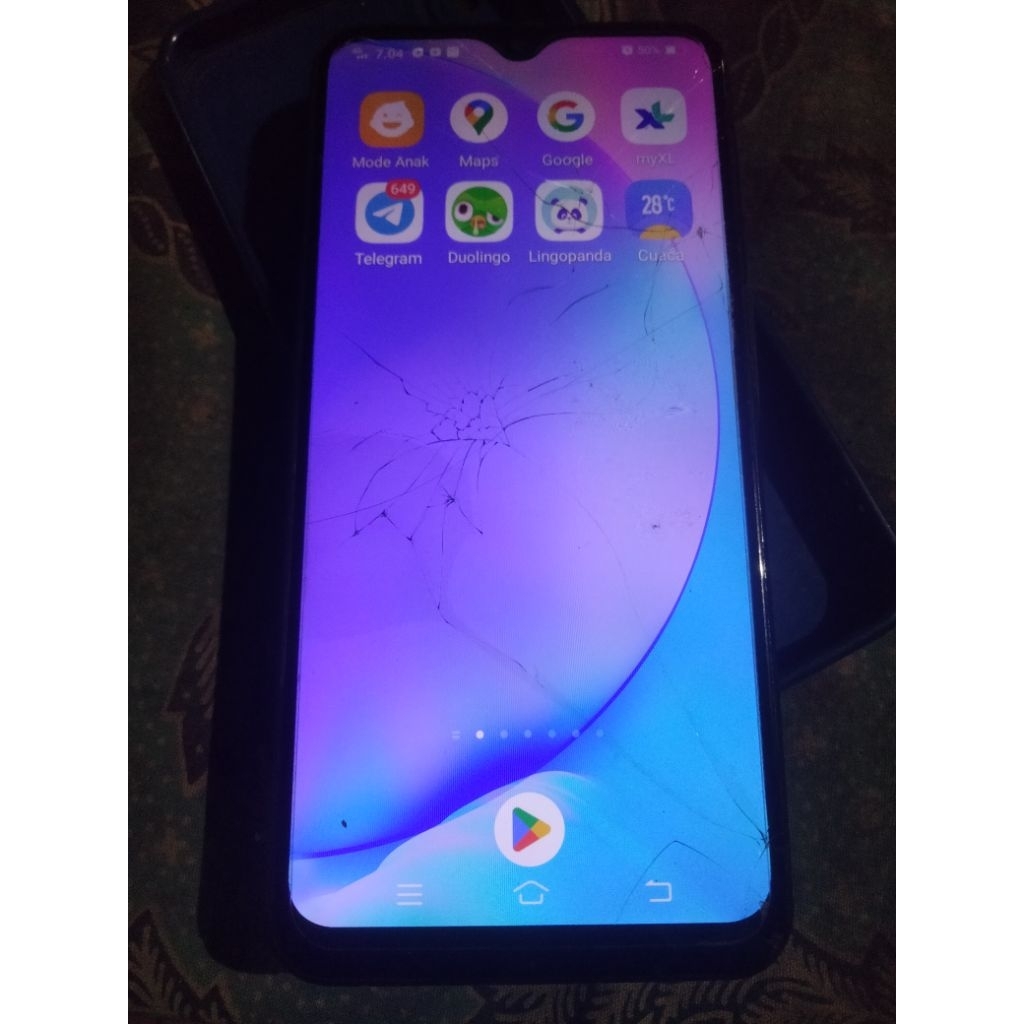 LCD VIVO Y17/Y12/Y12i/Y30 Bekas Minus Retak (LOKAL) masih bisa di pake