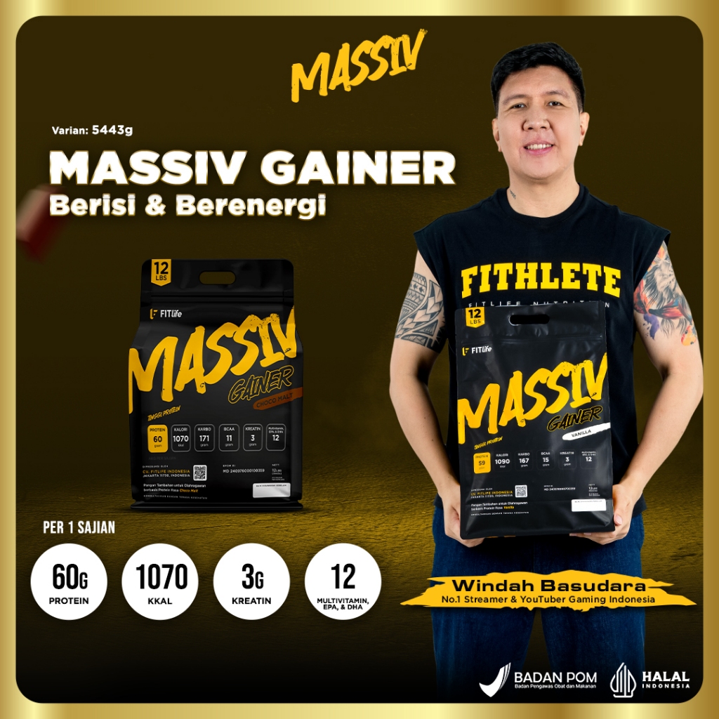 FITlife Massiv Gainer 12 lbs 5443 gram (MPro Upgraded)