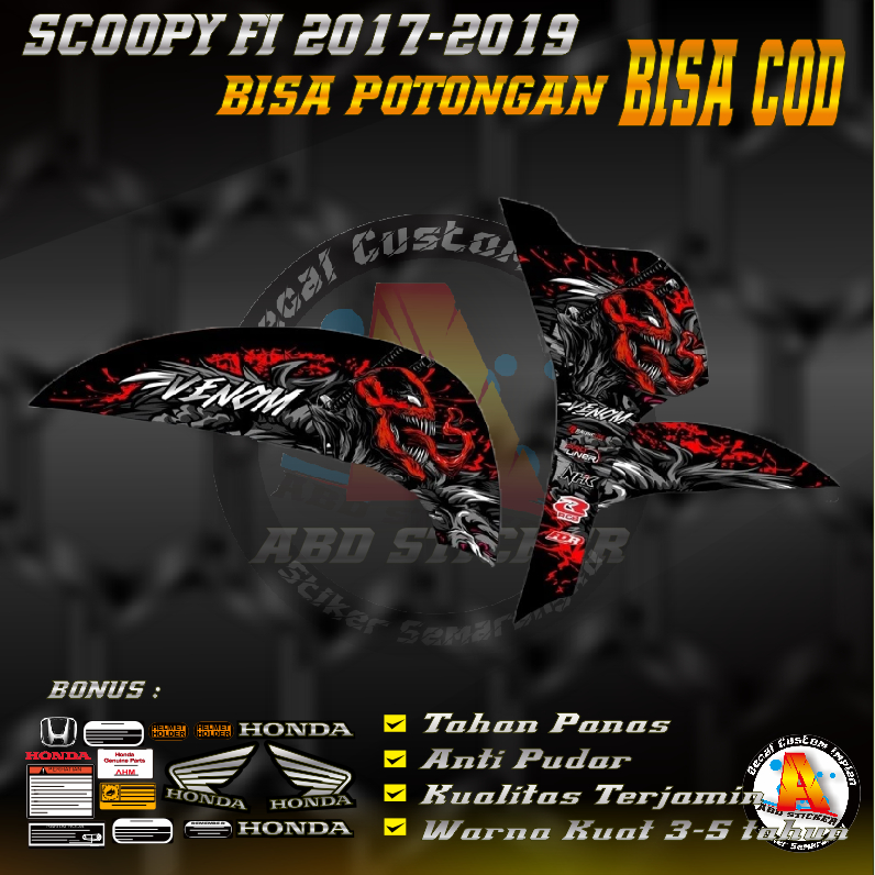 Striping Sticker variasi SCOOPY FI 2017 2018 2018