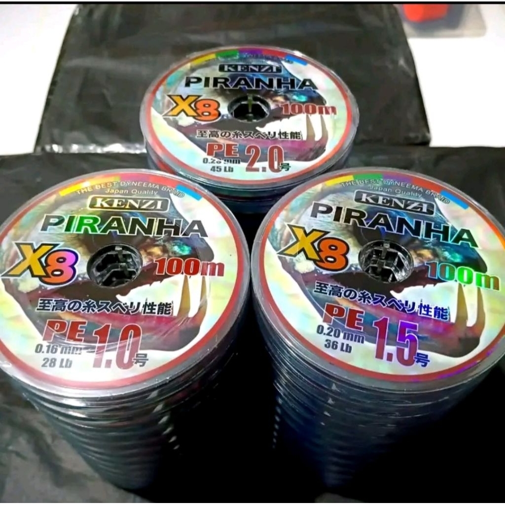 BENANG PE PIRANHA X8 PANJANG 100MM