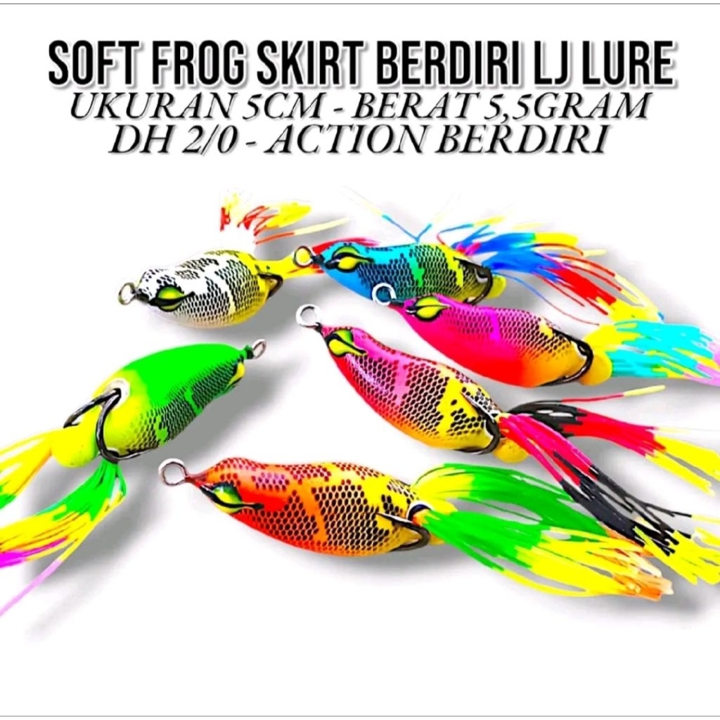 SOFFROG SKRIT BERDIRI LJ LURE UKURAN 5CM. BERAT 5,5GRAM. UMPAN CASTING