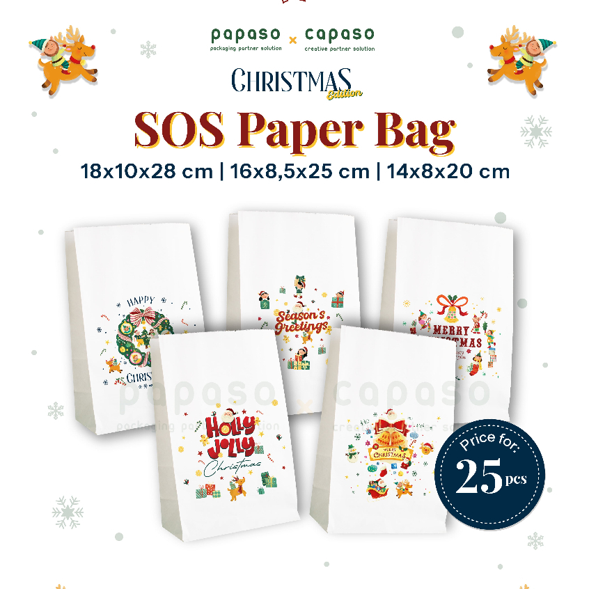 

Paper Bag SOS Christmas/Kantong Kertas SOS Natal/Packaging Natal