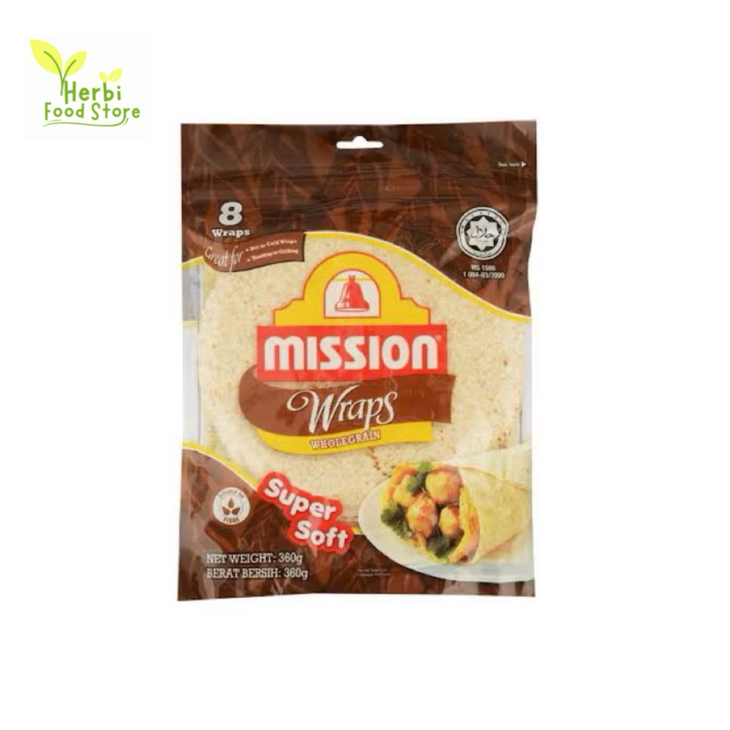 

Mission Wraps Wholegrain Super Soft Kulit Tortilla Kebab