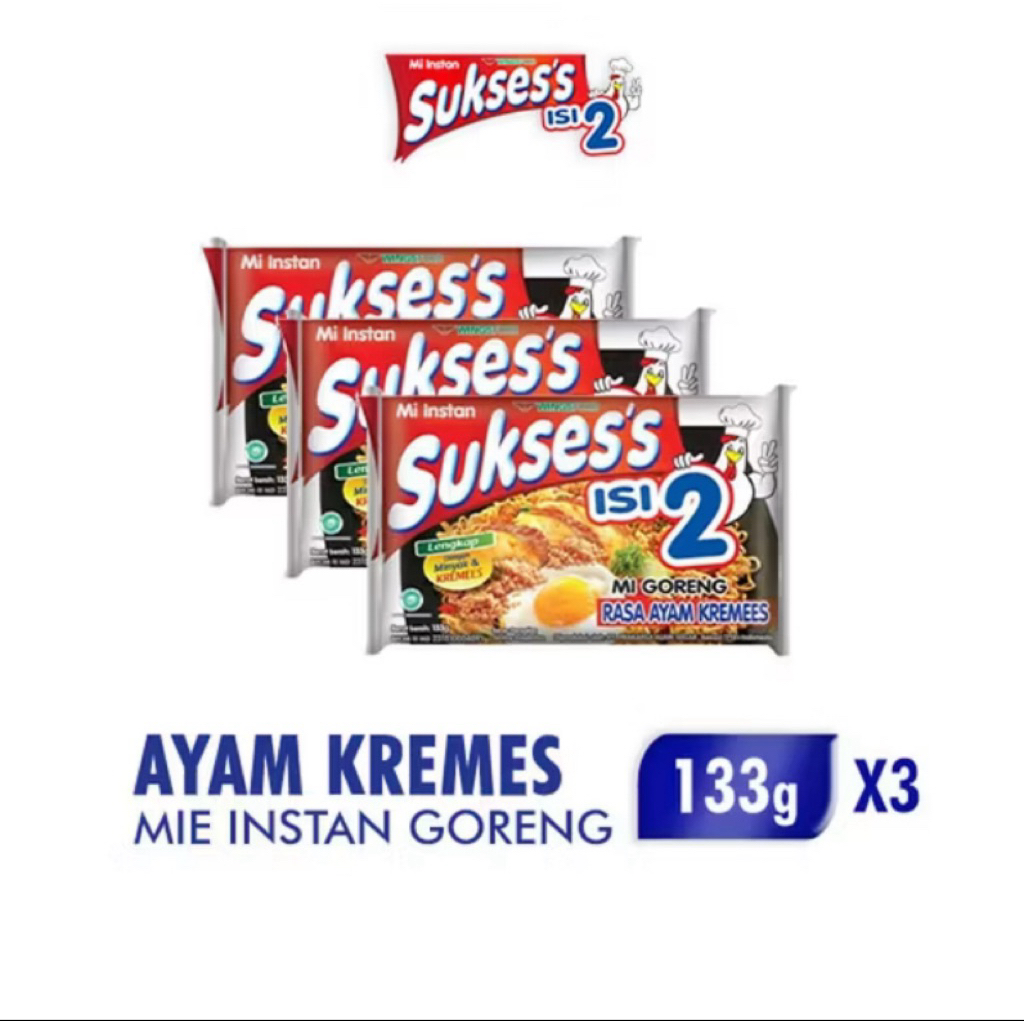 

Mie Suksess Goreng Ayam Kremes 3 x 133g – Gurihnya Bikin Ketagihan
