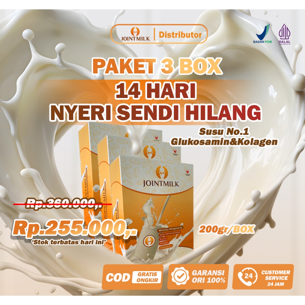 

JOINTMILK 3 BOX - Susu mengatasi Nyeri Sendi dan mengatasi sel tulang rawanNo.1 glukosamin&kolagen