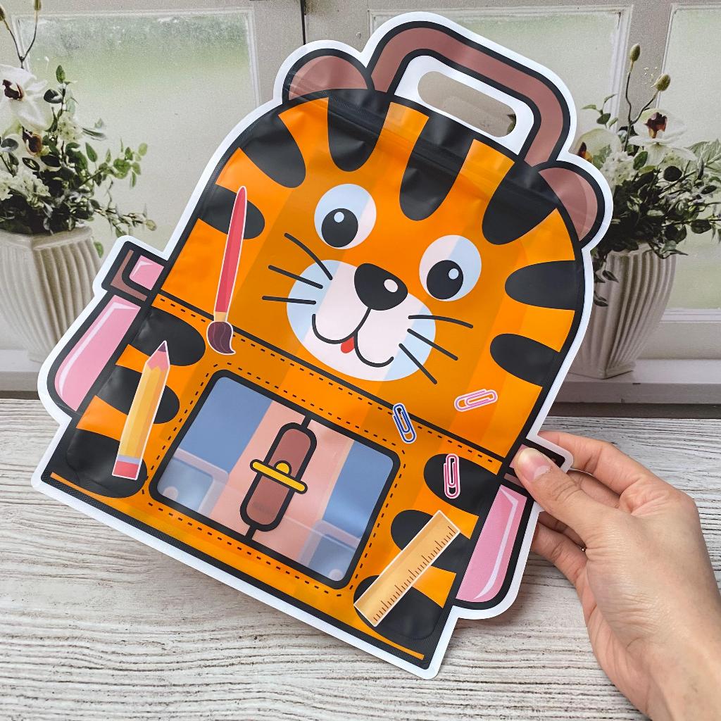 

HAMPERS SNACK ZIPPER POUCH RANSEL HARIMAU UK 24X28 CM MN-1933 TAS JINJING PLASTIK ANAK ANAK BISA UNTUK KEMASAN SNACK ULANG TAHUN