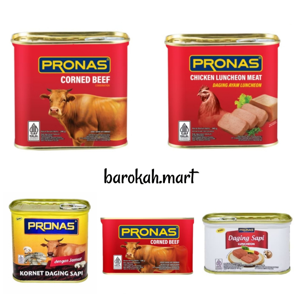 

Kornet Pronas Ayam, Daging Sapi, Ayam Luncheon, Daging Sapi Luncheon kemasan 198 gr 340 gr