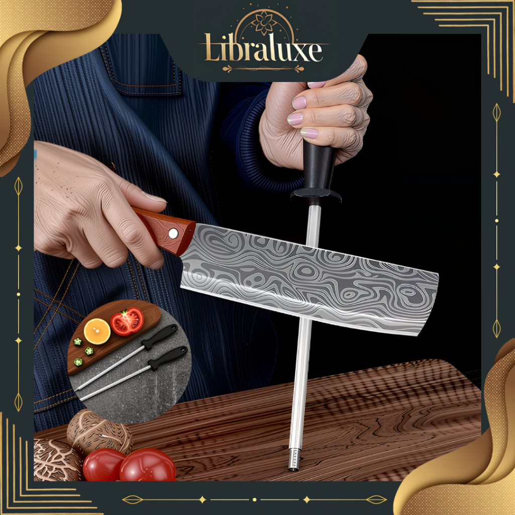 Stik Asahan Pisau Stainless / Pengasah Pisau Model Stick / Pengasah Pisau Daging Super Tajam