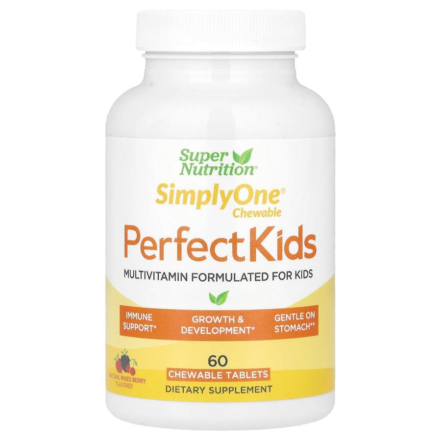 Super Nutrition SimplyOne Perfect Kids Complete Multivitamin + Vit A C D E K B6 B12 ZINC Chewable