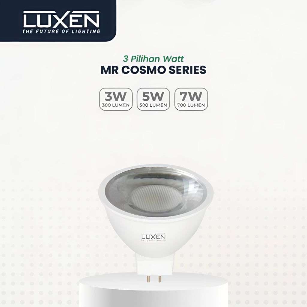 LUXEN LAMPU LED MR16 GU5.3 5W & 7W WARM WHITE 3000K / PUTIH 6000K SPOTLIGHT SPOT LIGHT SOROT