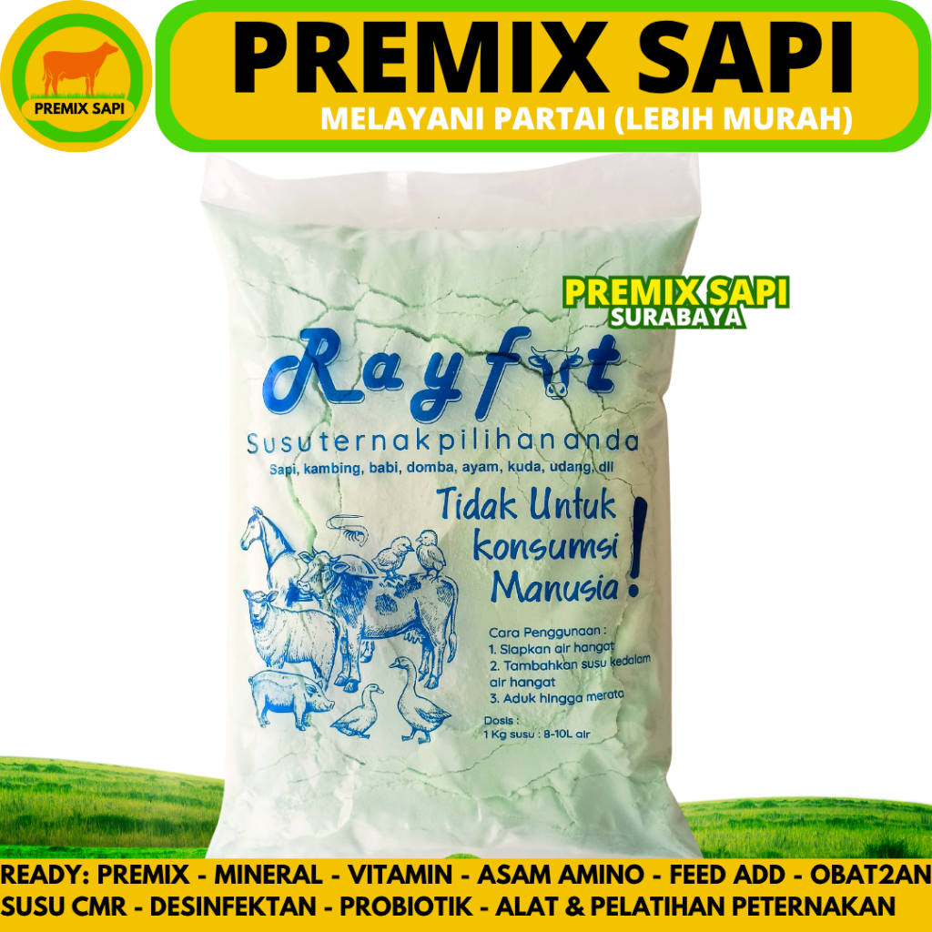 SUSU TERNAK RAYFAT 1 KG - Susu Hewan Premium Ternak Sapi Kerbau Kuda Kambing Ayam Ikan Like Nutrinos