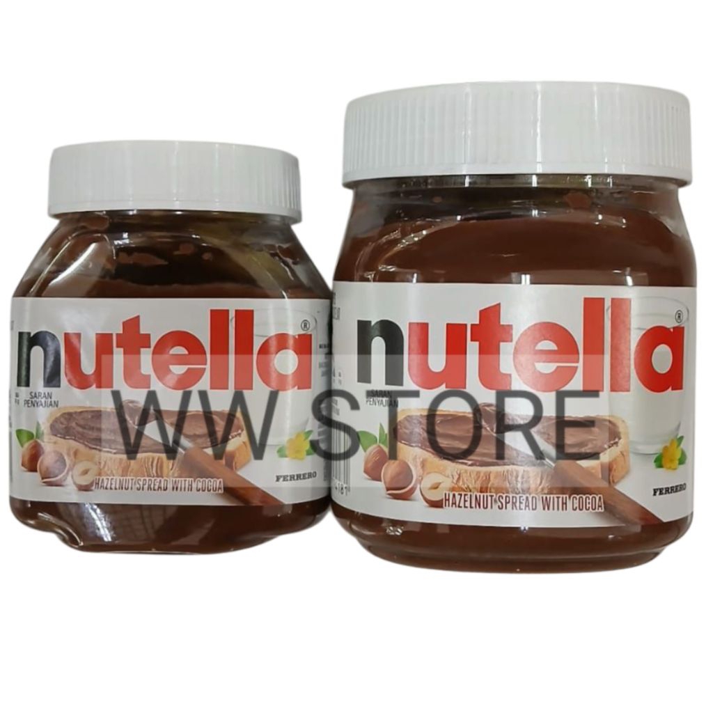 

Olesan selai roti berbasis kacang hazel dan cokelat coklat halal MUI FERRERO nutella HAZELNUT SPREAD WITH COCOA 220g 350g