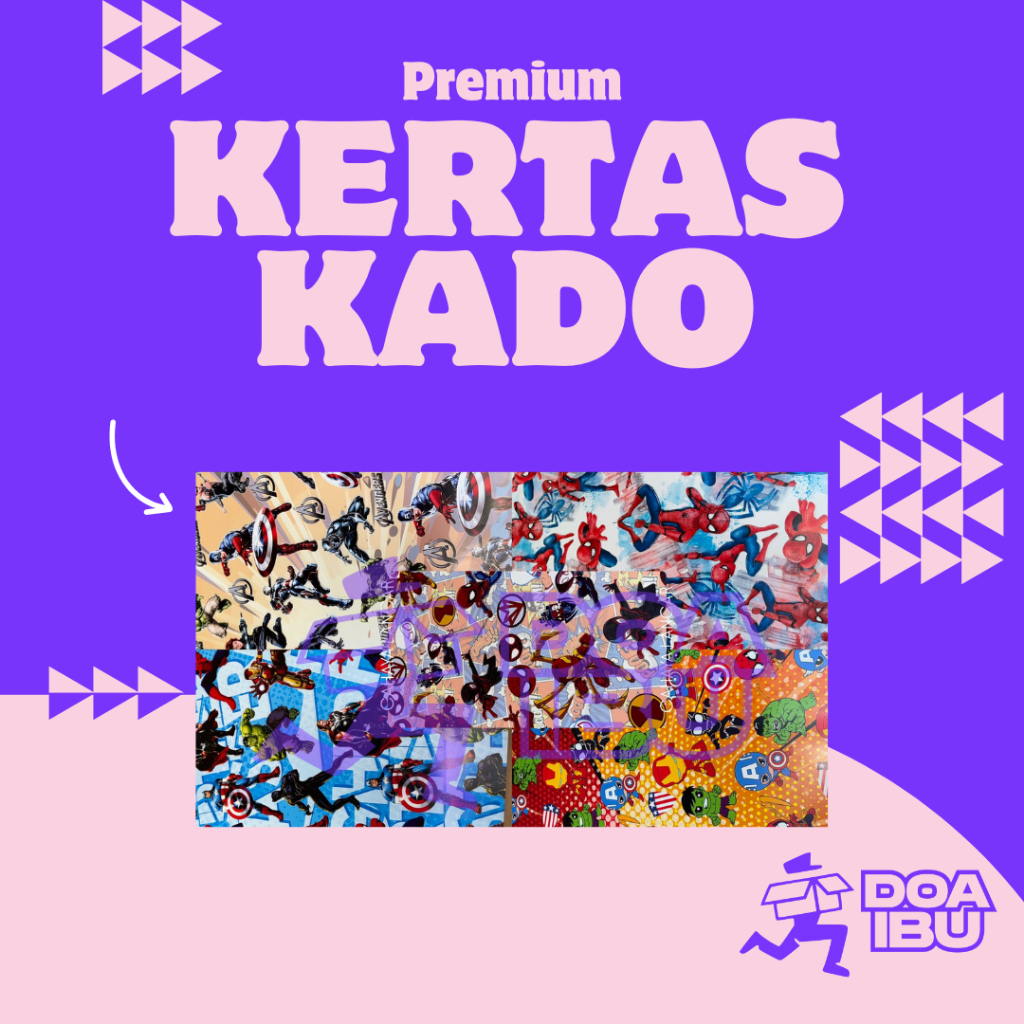 

Kertas Bungkus Kado isi 50 / 10 Lembar Motif Fancy / Batik / Sinar Dunia Gambar Lucu Random Per 1 PAK ada 5 Motif