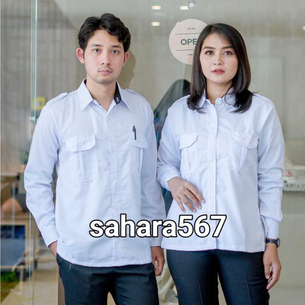 Seragam PNS Pemda Pria Baju Pdh putih Pegawai Negeri Seragam Asn Baju Guru Pns Pemda Baju Dinas