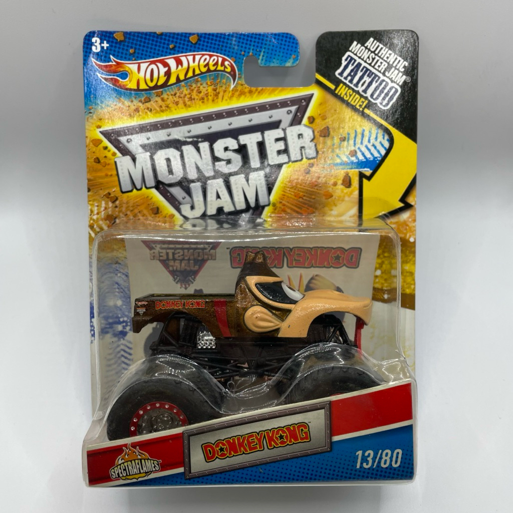 Hot Wheels Monster Jam Donkey Kong Spectraflames Spectra Flames DK Super Mario Skala 64 Truck Trucks