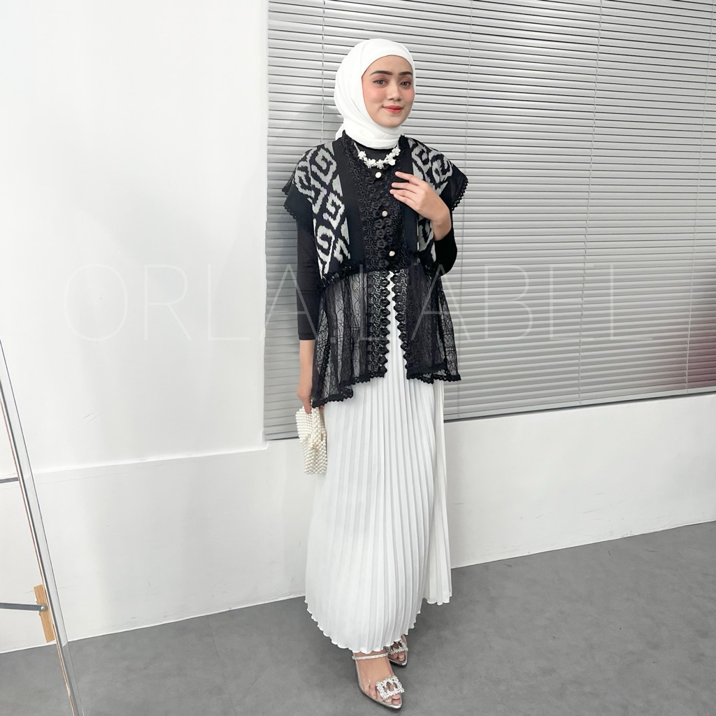 ORLA LABEL Eva TENUN vest / vest tenun / vest batik / outer tenun / outer kerja / outer kondangan