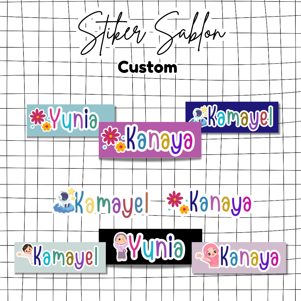 

STIKER SABLON NAMA/STIKER BAJU/STIKER TAS/STIKER KAOS