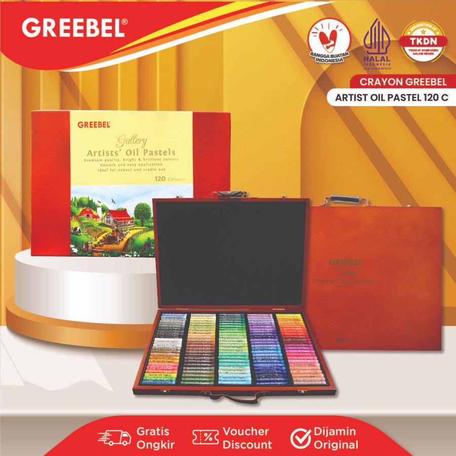 

GREEBEL Crayon Krayon ARTIST 120 Warna / ARTIST Oil Pastel 120 (AOP120) Mewarnai Professional Crayon Set