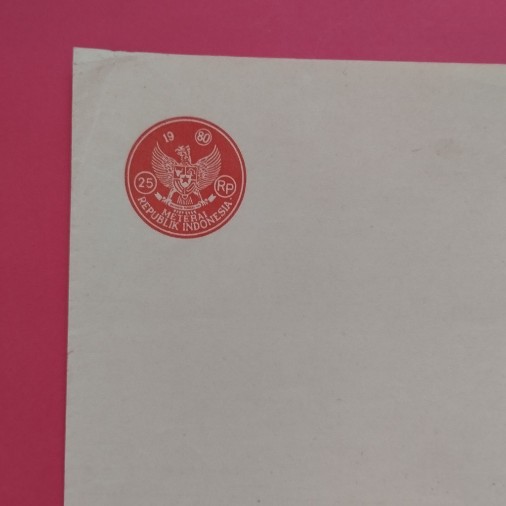 

Kertas Segel Kuno Rp 25 Tahun 1980 Double
