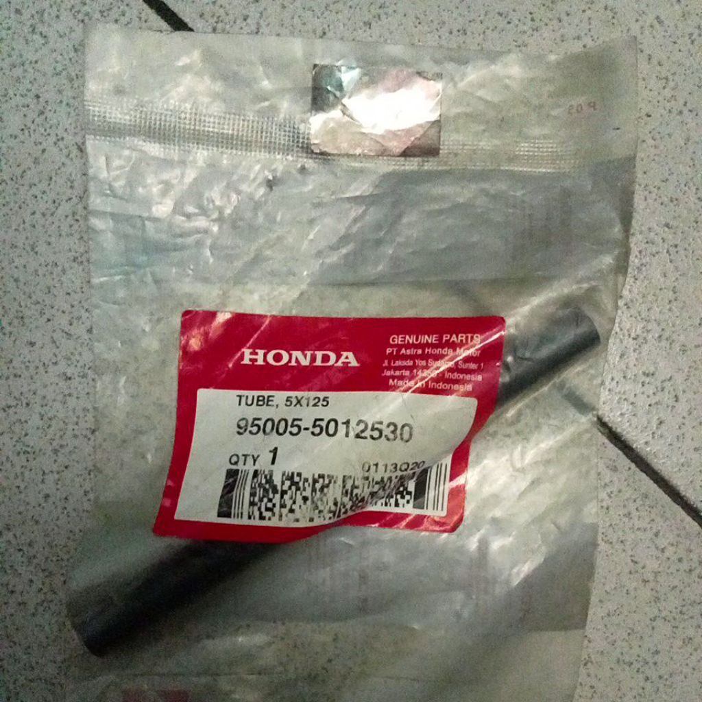 950055012530 – TUBE 5X125, SELANG GARDAN BEAT ESP, SCOOPY ESP, VARIO 110 ESP ORI AHM