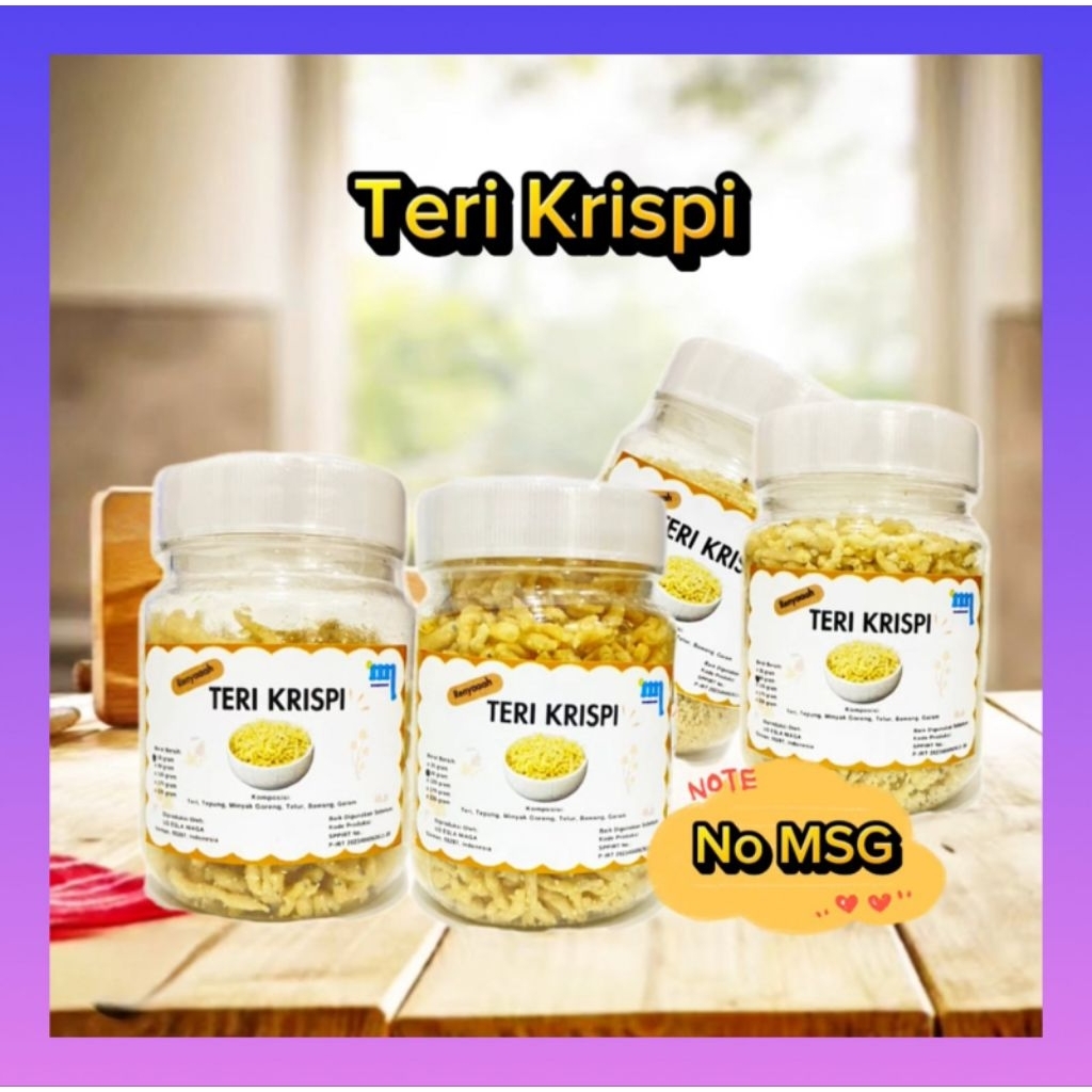 

Teri Crispy SUPER Anti GTM Cemilan Anak Non MSG / Teri crispy MPASI tanpa MSG