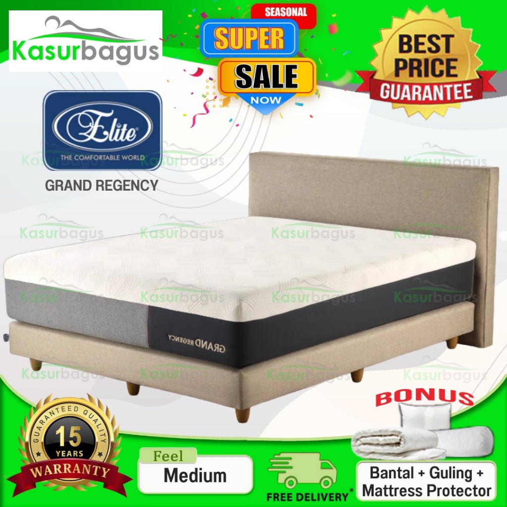 Elite Kasur Springbed Grand Regency Pocket Spring Zipper System - Full Set 100x200