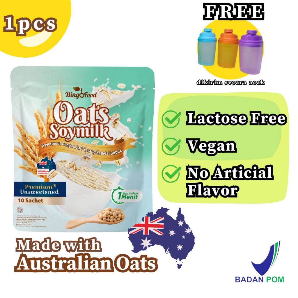 

Ringofood Oats Soymilk/Soyamilk TANPA GULA- Havermout Susu Kedelai