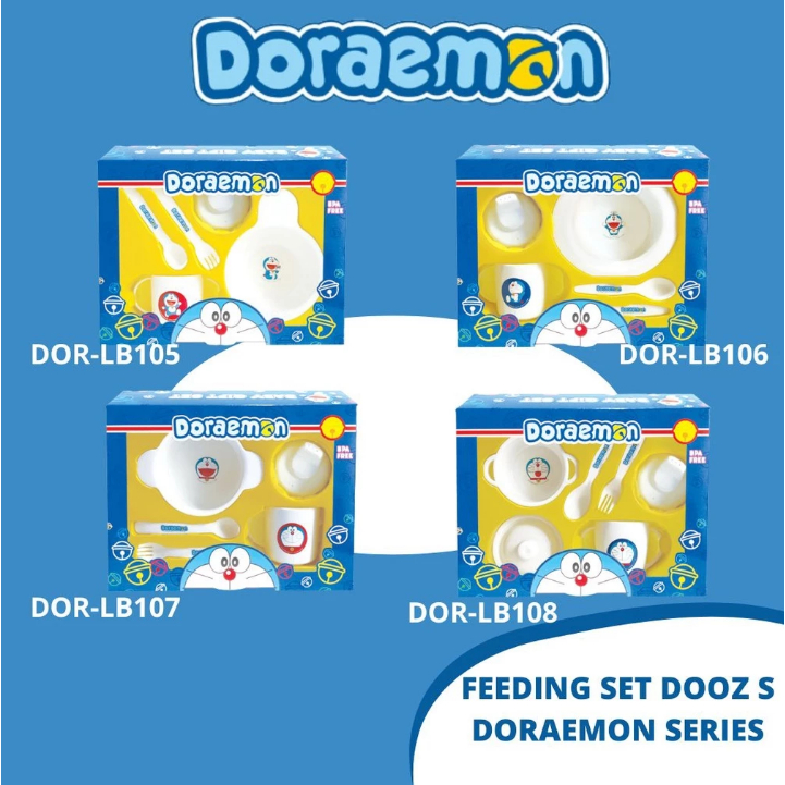 lusty bunny Feeding Set  Motif Doraemon/ Polos