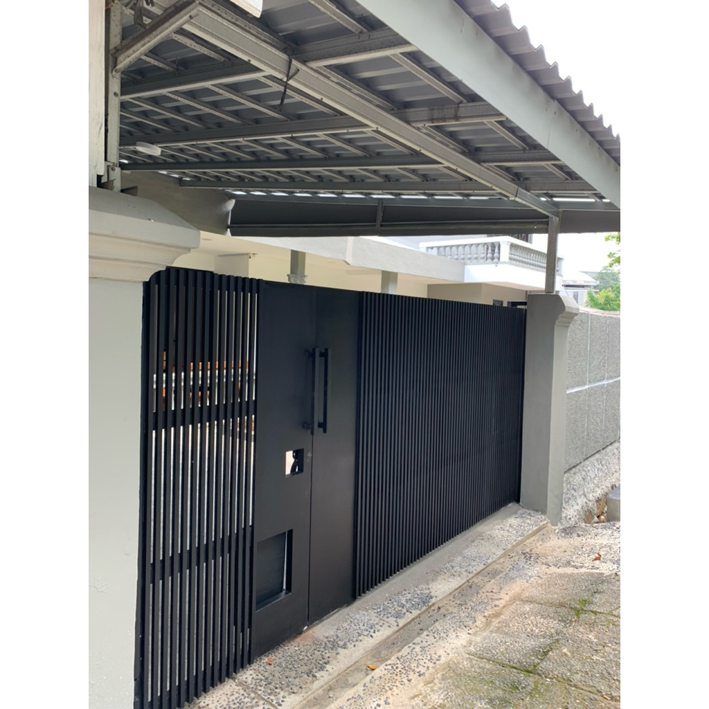 pagar minimalis modern besi anti karat