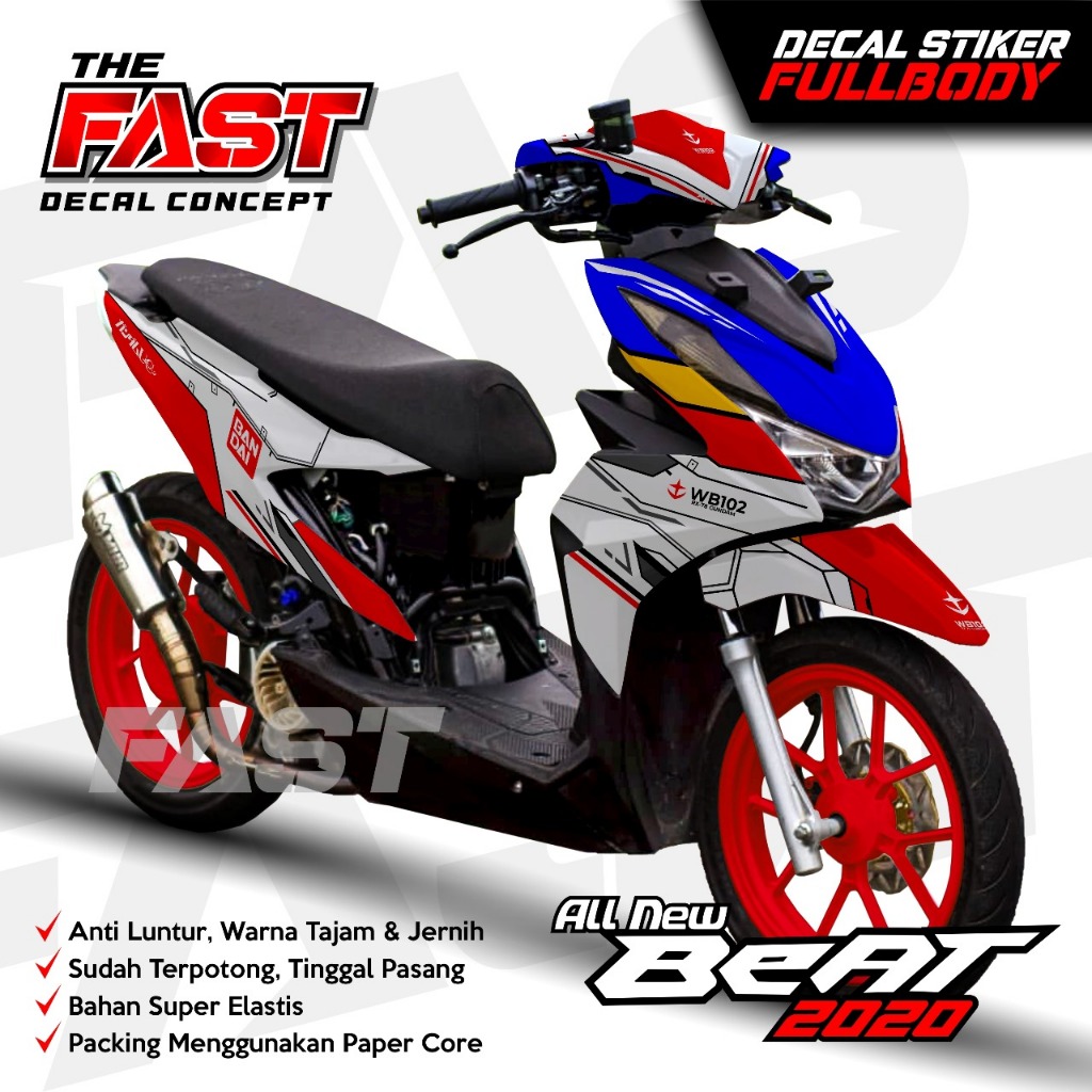 TERBARU decal beat deluxe 2020-2022 stiker beat deluxe 2020-2022 fullbody stiker fullblok honda beat