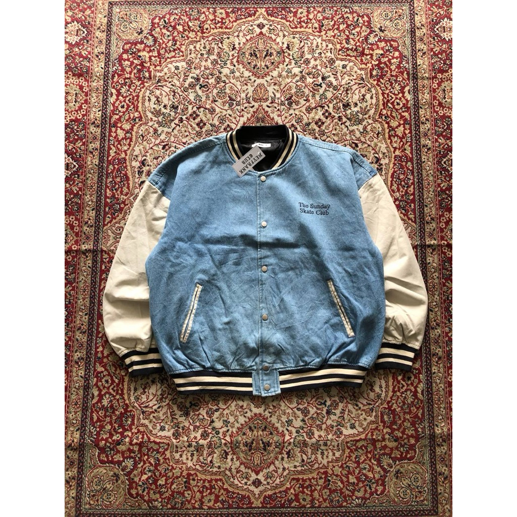 Wego denim The sunday skate club varsity jacket Vintage varsity jacket G038
