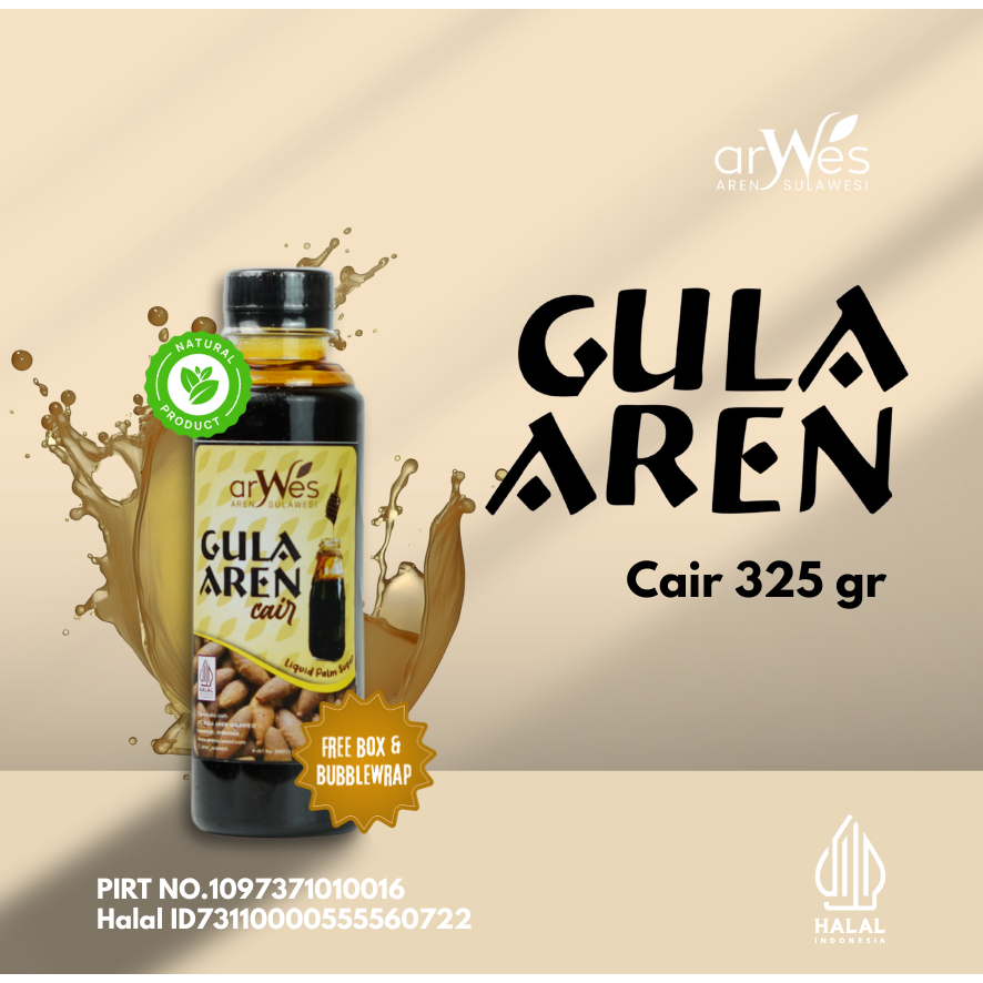

Gula Aren Cair 325gr / Aren Sugar Liquid - Arwes