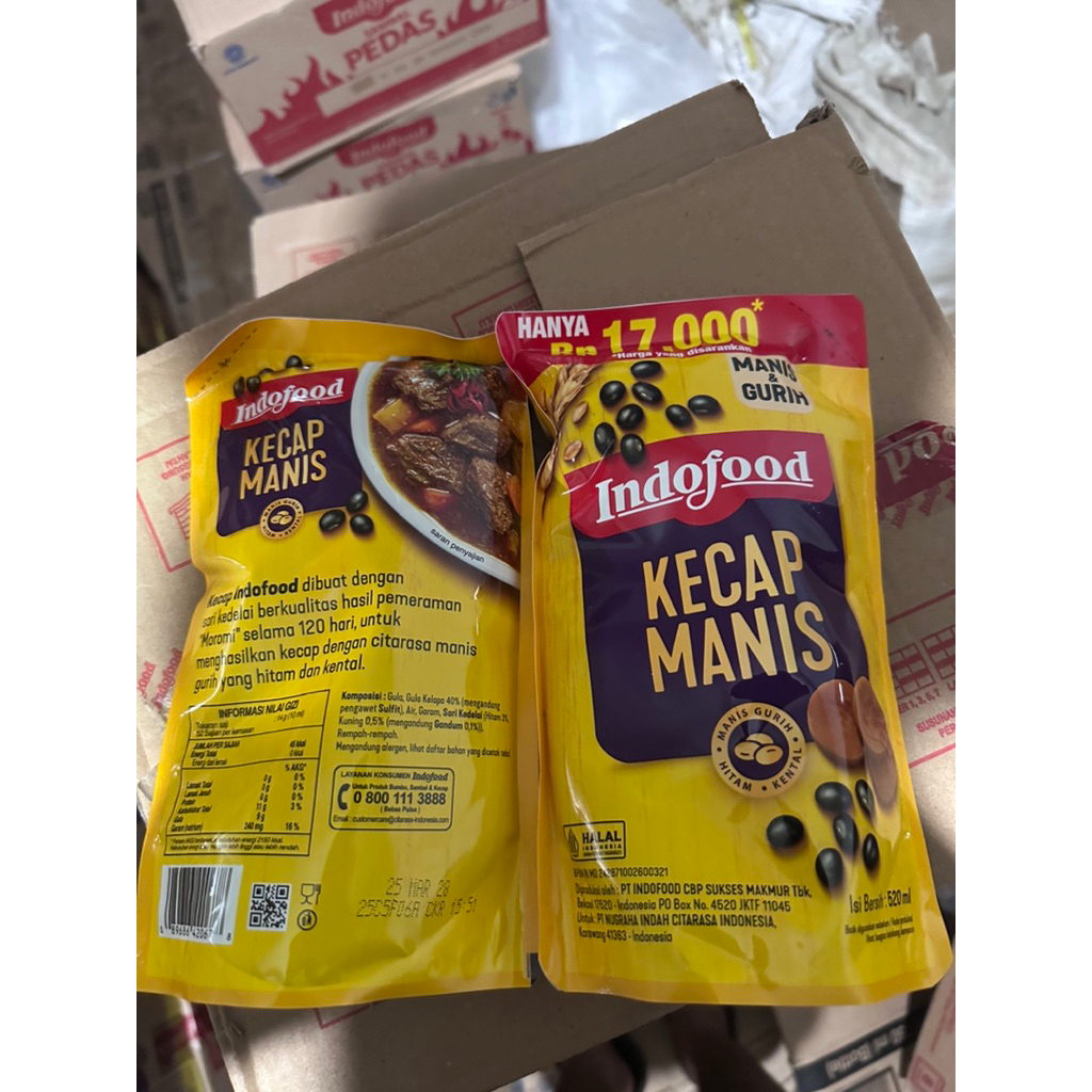 

indofood kecap jumbo refill kemasan 17rb (dus)