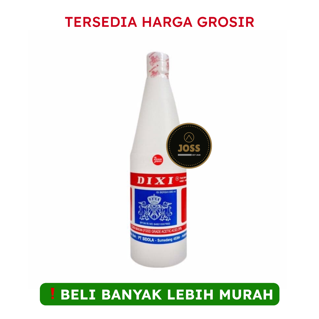

[KHUSUS INSTAN] DIXI Cuka Makan 650ml (Botol Besar)