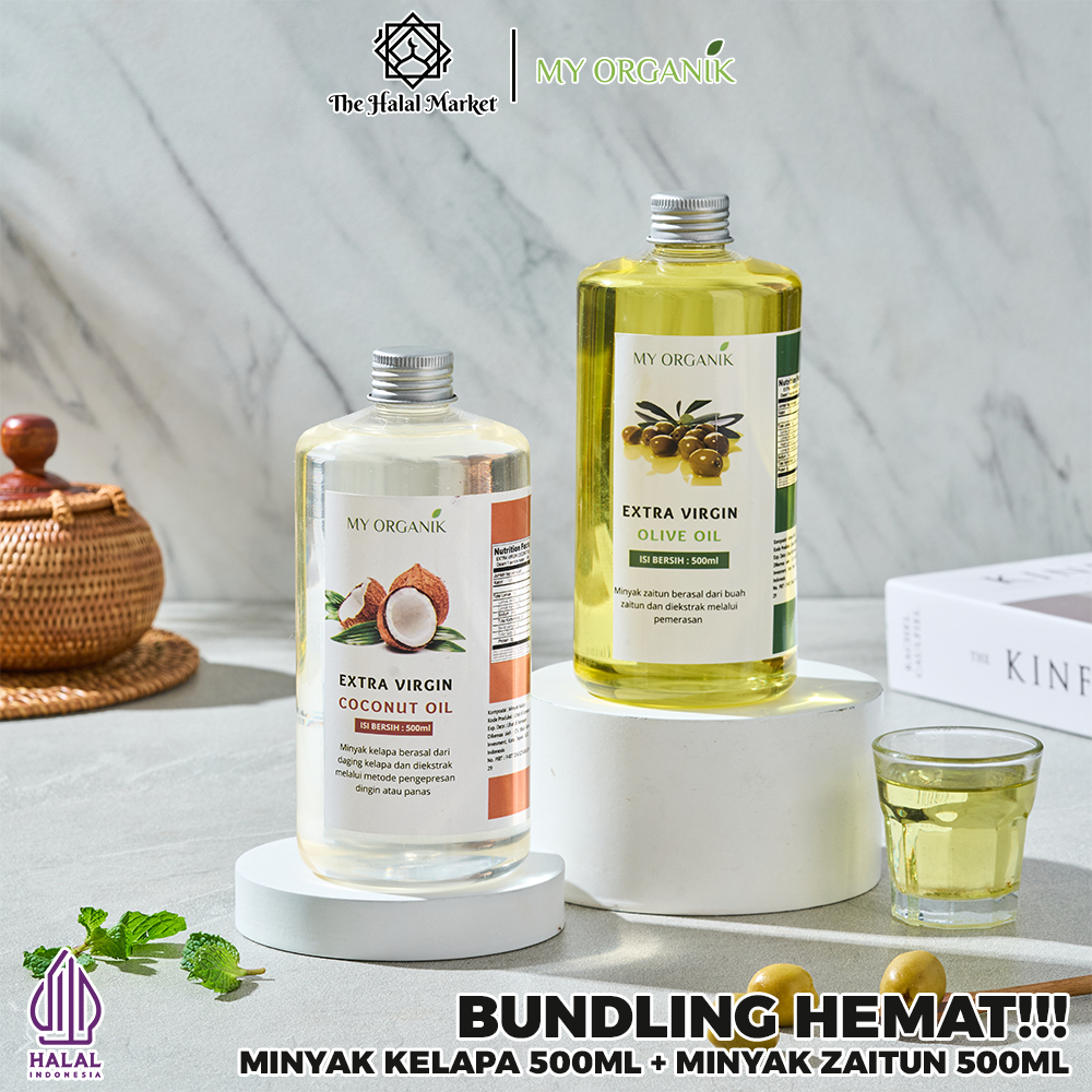 

My Organik Paket 2 in 1 Minyak Zaitun Extra Olive Oil Minyak kelapa Coconut Oil