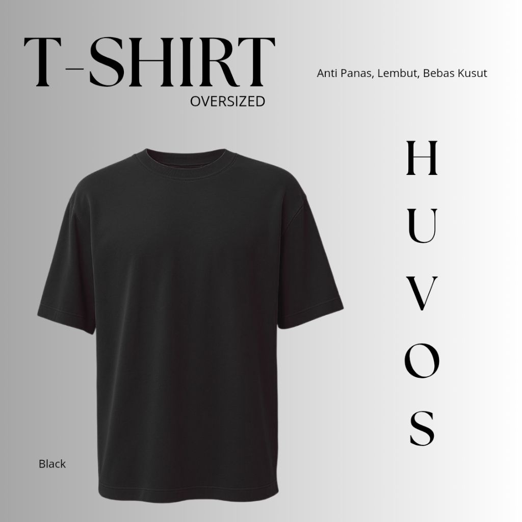 Tshirt Polos Kaos Oversize Pria Premium Pedro Black Rebello Bare
