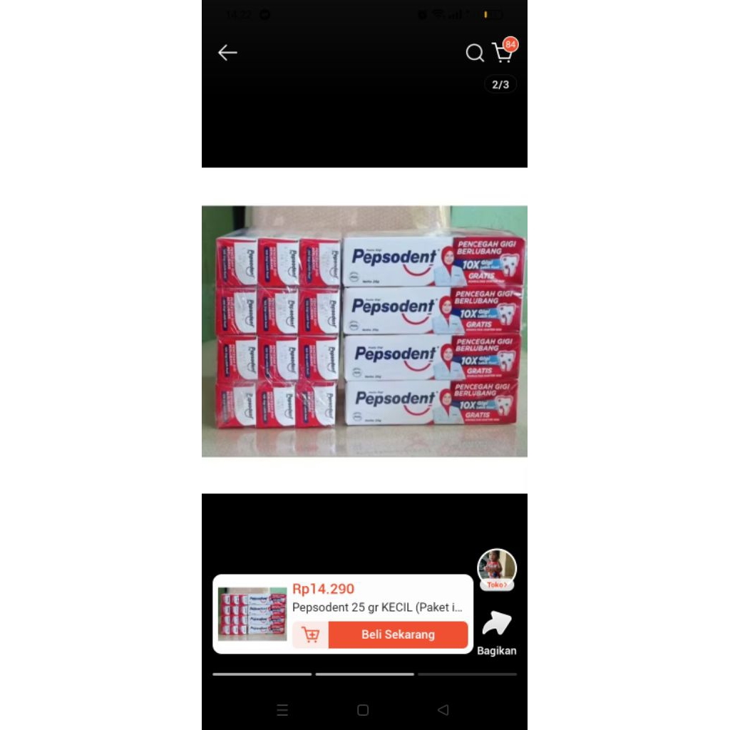 PAKET HEMAT Pepsodent odol/pasta gigi 25gram KECIL ( isi 6)