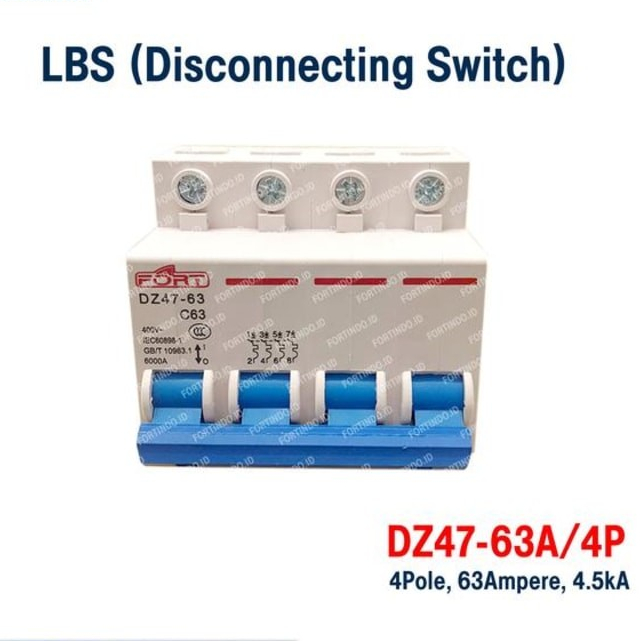Disconnecting Switch LBS DZ47-63A/4P FORT