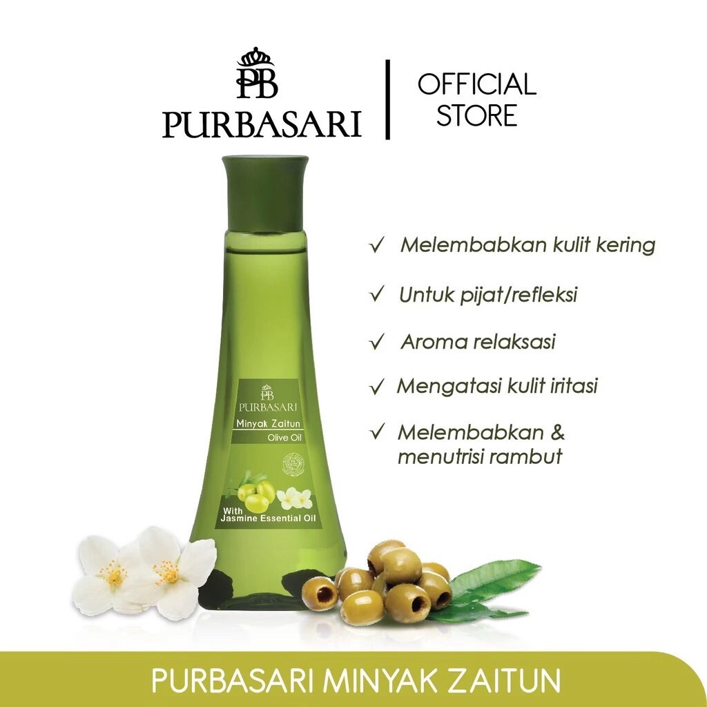 Purbasari Minyak Zaitun - Zaitun Oil With Jasmine Essential Oil & Rose Essential Oil 150Ml Co