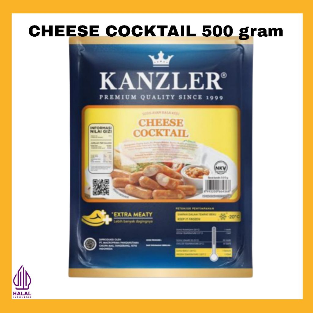 

KANZLER SOSIS CHEESE COCKTAIL 500 GRAM