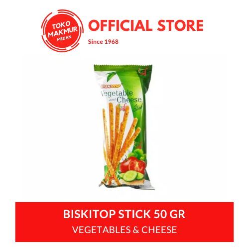 

BISKITOP VEGETABLES & CHEESE STICK 50 GR