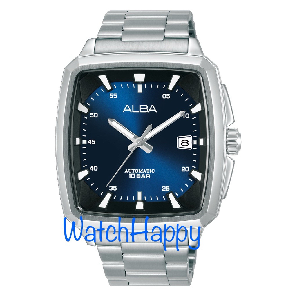 JAM TANGAN ANALOG PRIA ALBA AU4039X1 / AU4039 / AU4039X MECHANICAL AUTOMATIC MOVEMENT BLUE DIAL STAI