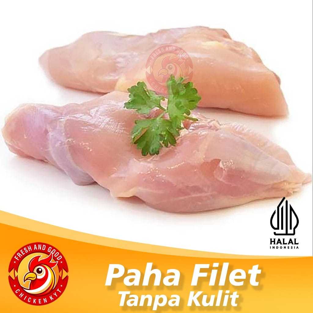 

Ayam Boneless Paha Fillet Tanpa Kulit 1kg