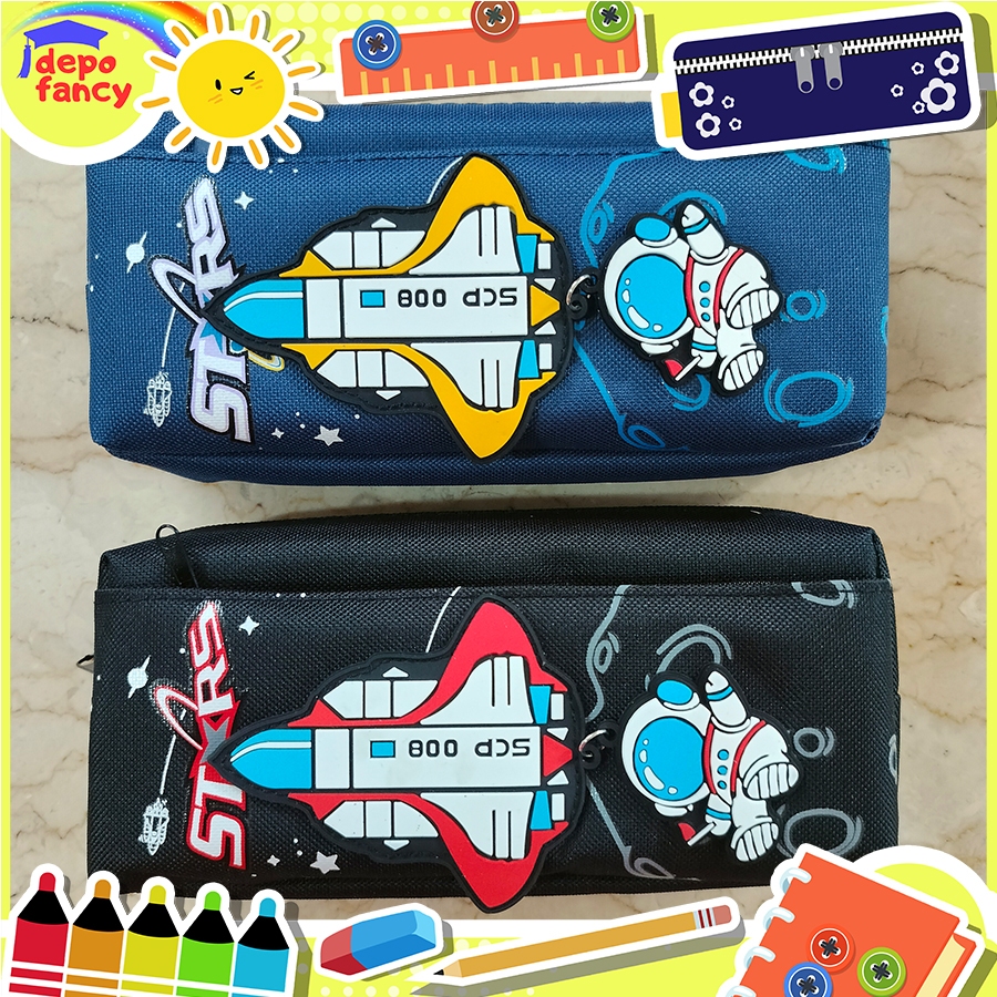 

Kotak Pensil Kain 2 Resleting 3066 / Pencil Case / Tepak Pensil / Box Pen / Boks Pensil