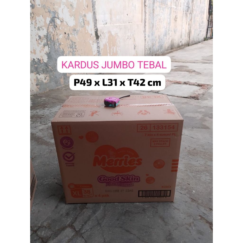

kardus / dus bekas merries montisa untuk pindahan/ packing ukuran besar
